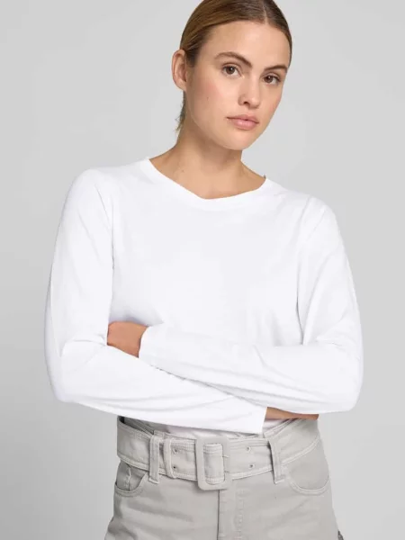 Longsleeve z okrągłym dekoltem Juvia biała