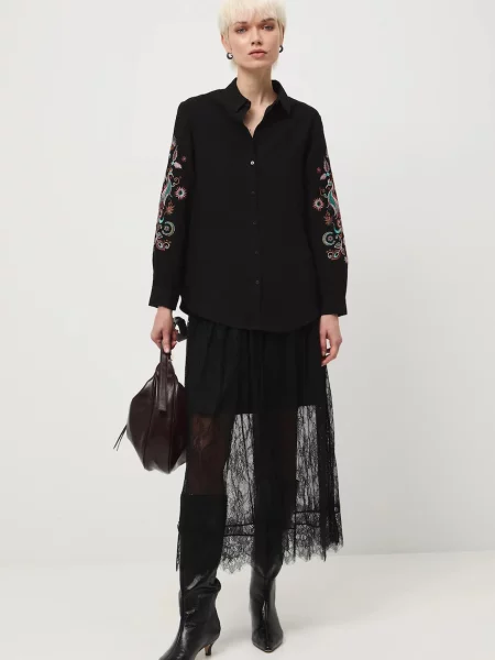 Medicine koszula regular z kołnierzykiem klasycznym czarny