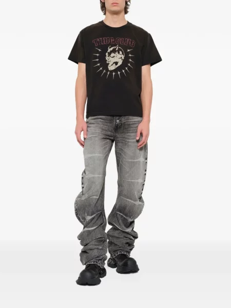 Tricou Thug Club cu imagine negru