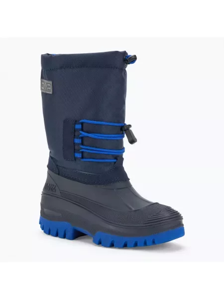 Śniegowce juniorskie CMP Ahto Snowboots Wp b.blue/royal czarne