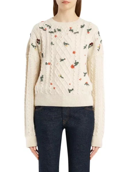 Pulover Khaite cu broderie