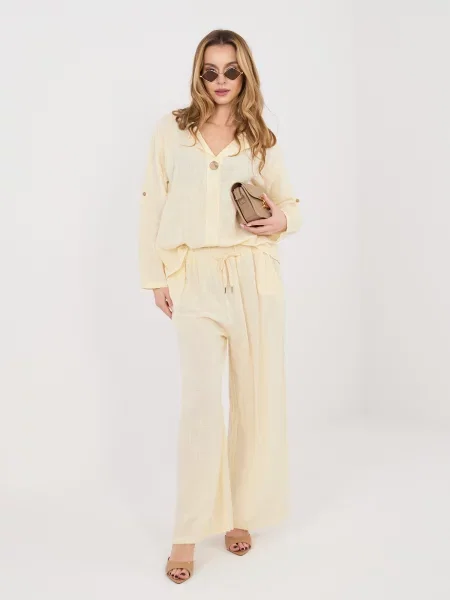 Pantaloni Italy Moda galben