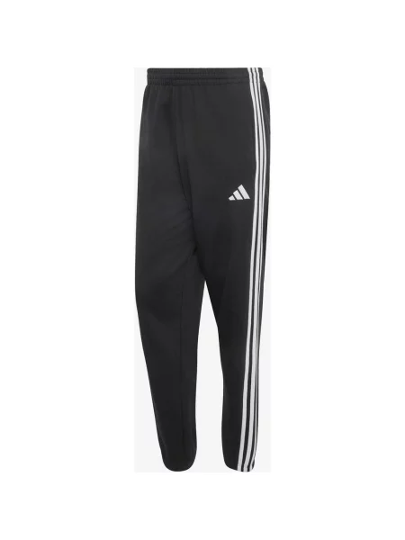 Długie spodnie adidas Essentials Fleece zwężane ściągacze czarno XS biały