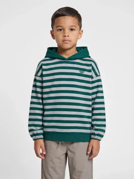 Bluza z kapturem dla dzieci Hummel Conelly Boxy Contrast zielona