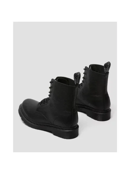 Dr. Martens workery skórzane Pascal MONO na płaskim czarny
