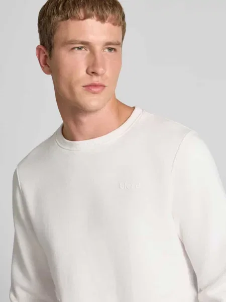 Bluza z okrągłym dekoltem i logo Blend biała