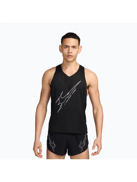 Tricou de alergare pentru bărbați Nike AeroSwift black negru