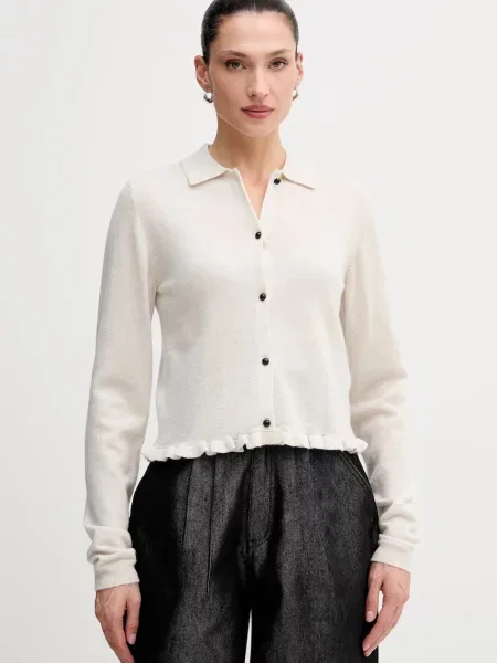 Rotate cardigan din lână light gri