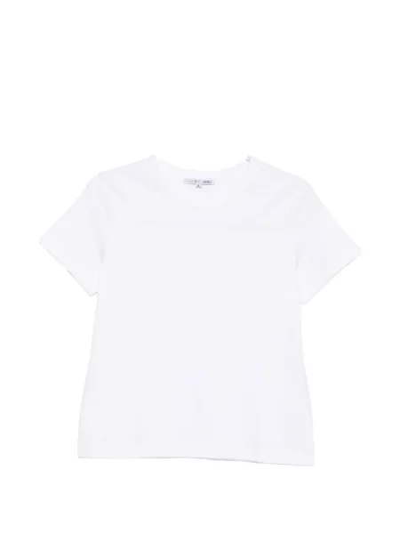Scurt tricou Shirt C Zero cu decolteu rotund alb