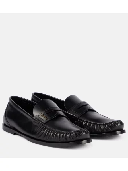 Pantofi loafer Saint Laurent din piele negru