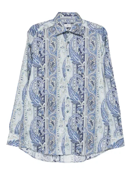 Cămașă Etro cu imagine cu model paisley albastru