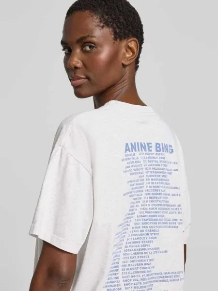 Oversize’owy T-shirt z nadrukiem logo Anine Bing