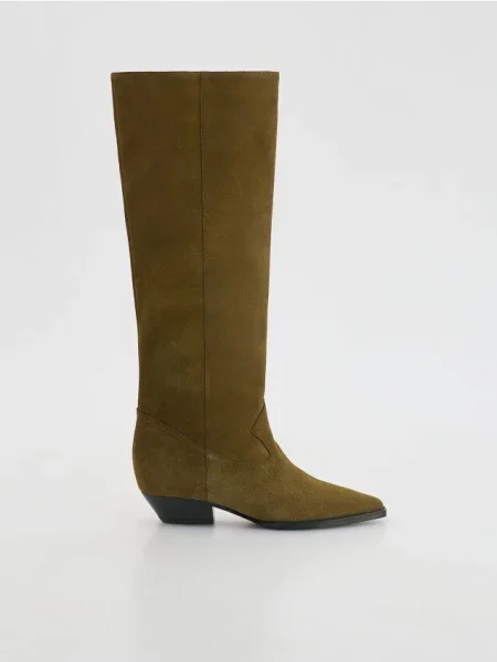 Замшевые ботфорты Reserved