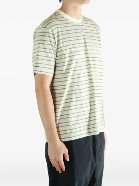 Tricou cu dungi Auralee cu dungi verde