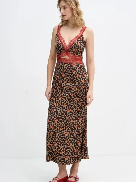 Сукня Never Fully Dressed Cherry Mimi maxi облягаюча коричневий