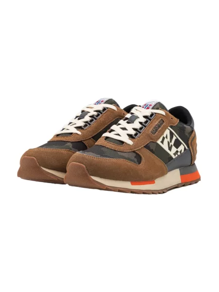 Sneakersy Napapijri skórzane zielone
