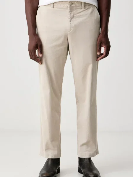 BOSS Orange pantaloni pentru bărbați din catifea reiată Chino_Keyes_DS bej