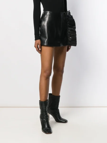 Pantaloni scurți Valentino Garavani cu volane negru