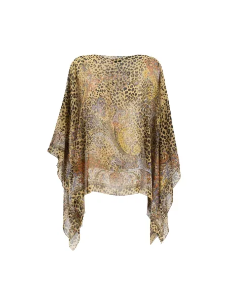 Kurtka Etro z wzorem paisley brązowa