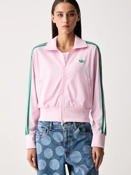 Класически суичър с качулка Adidas Originals с качулка розово