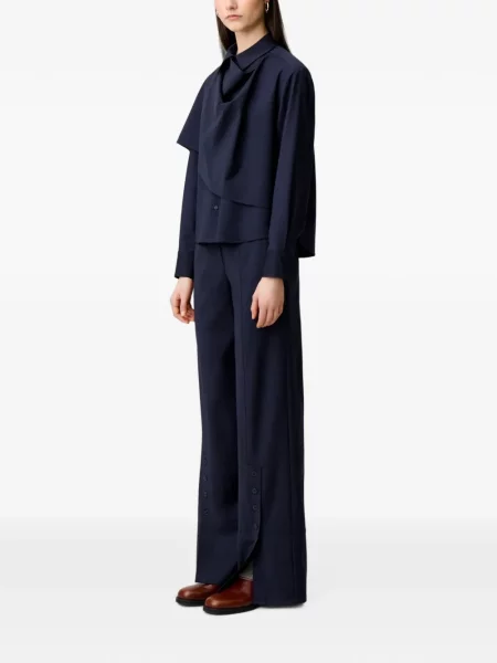 Sacou Claudie Pierlot drapate albastru
