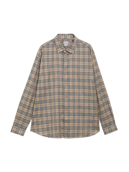 Koszula Burberry w kratę beżowa