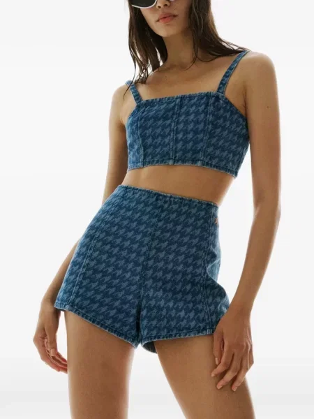 Τοπ Perfect Moment houndstooth μπλε