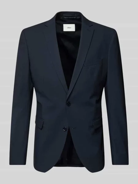 Marynarka z brustaszą model ‘Pure Flex’ S.oliver Black Label granatowa