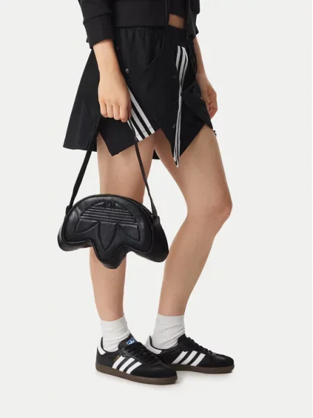 Torbica adidas Trefoil Bag Metallic crna