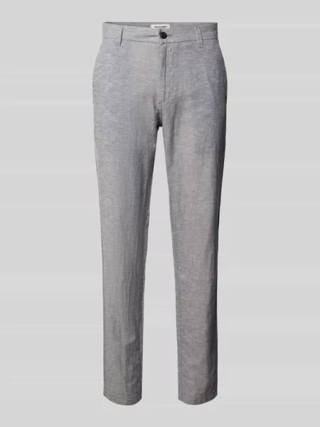 Spodnie o kroju tapered fit z wpuszczanymi model STACE' Jack & Jones niebieskie