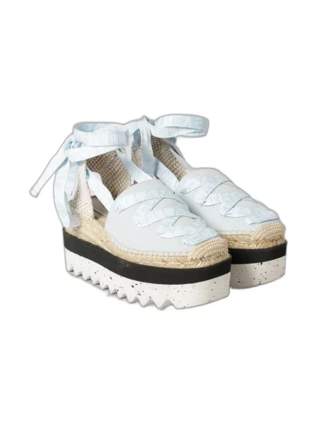 Espadryle Stella Mccartney na platformie niebieskie