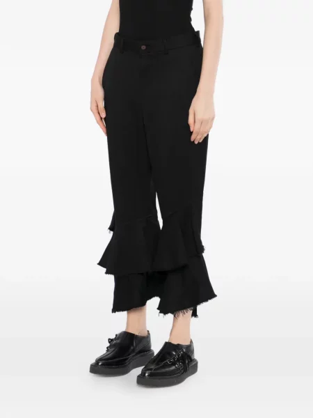 Pantaloni Comme Des Garçons Black cu volane negru