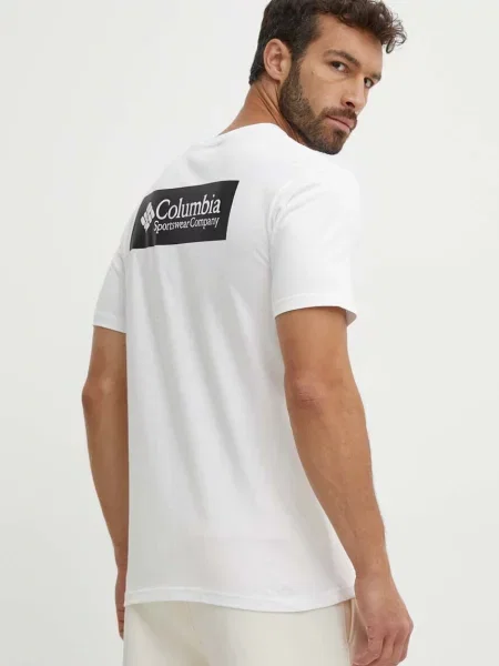 Тениска Columbia North Cascades с принт бяло