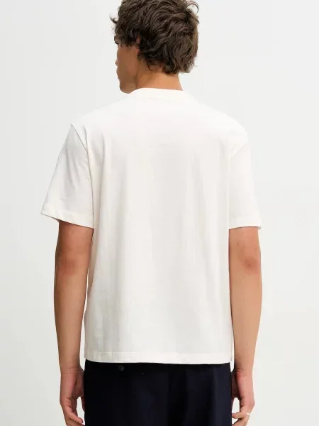 Tričko Calvin Klein s aplikací béžová