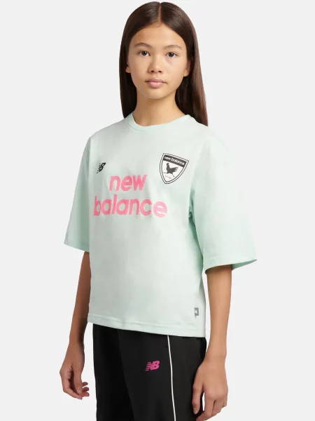 Детская футболка New Balance зеленая