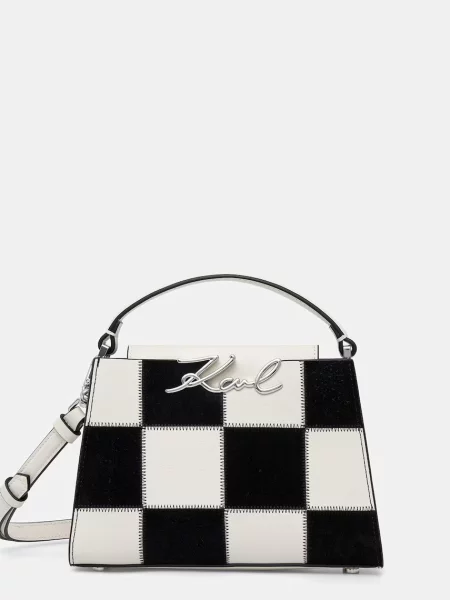 Geanta crossbody Karl Lagerfeld din piele alb