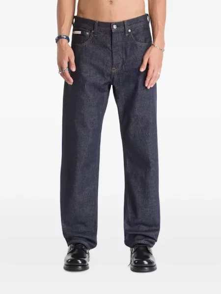 Blugi drepți Calvin Klein albastru