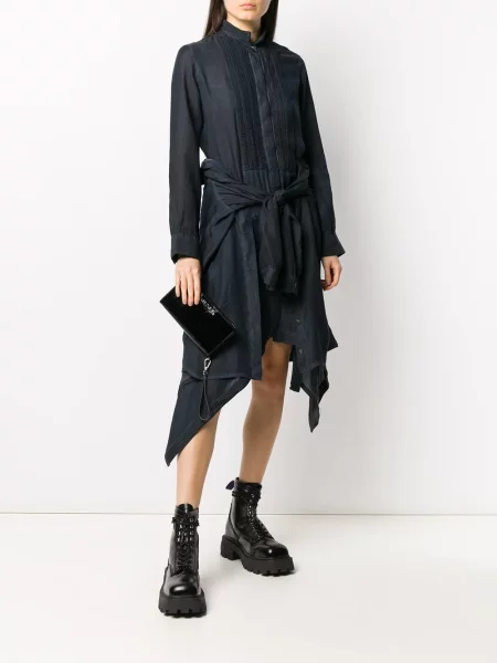 Rochie din denim Diesel albastru