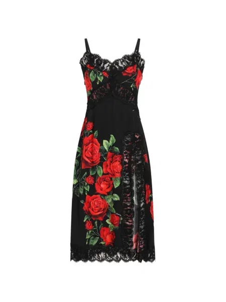 Rochie midi Dolce & Gabbana cu imagine negru