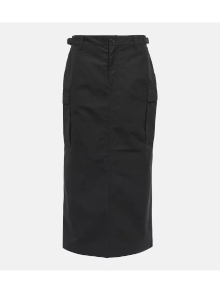 Fustă midi Wardrobe.nyc până la genunchi negru