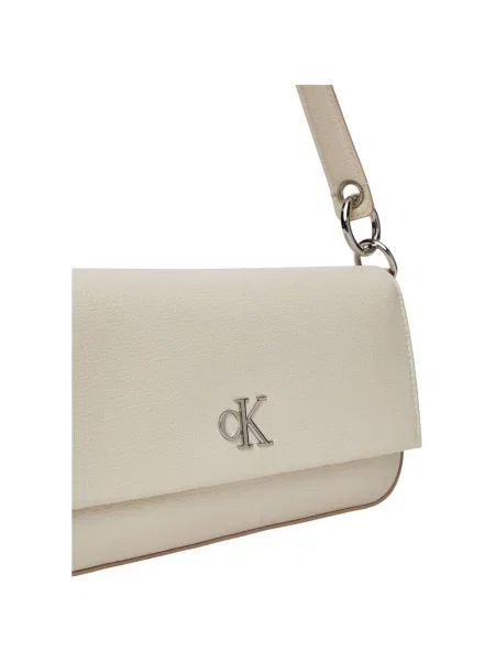 Calvin Klein Jeans Torbica Minimal Monogram Shoulder Pouch Écru bež