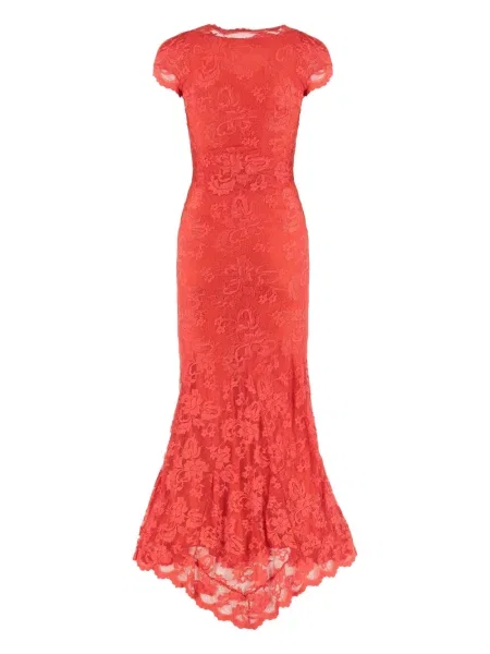 Rochie maxi Balensi din dantelă de costum roșu