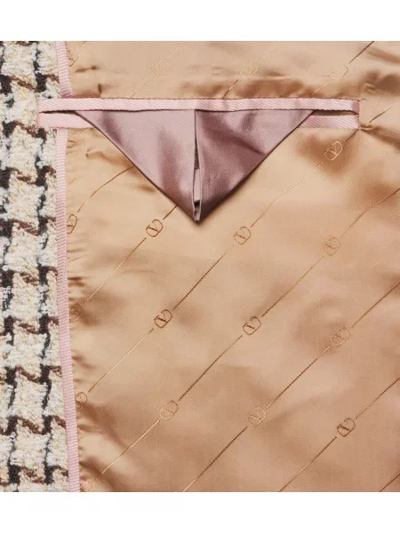 Sacou Valentino de lână cu model pepito bej