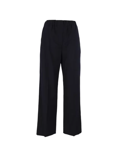 Vlněné kalhoty Weekend Max Mara modré