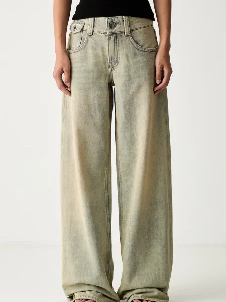 Miss Sixty blugi wide leg pentru femei albastru