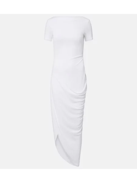 Rochie midi Jacquemus din jerseu alb