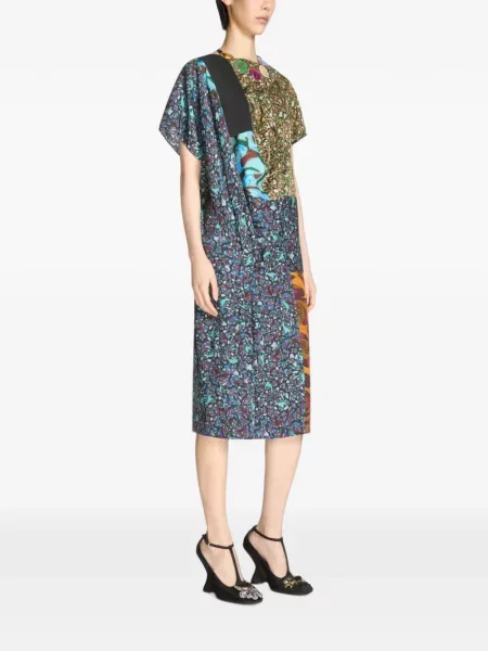 Rochie Dries Van Noten drapată albastru