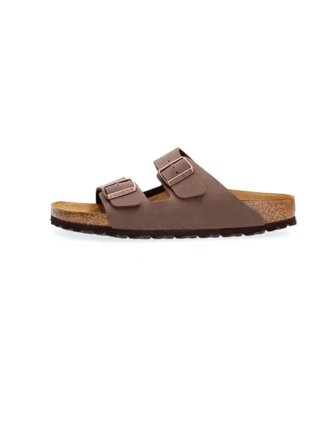 Klapki Birkenstock zamszowe brązowe