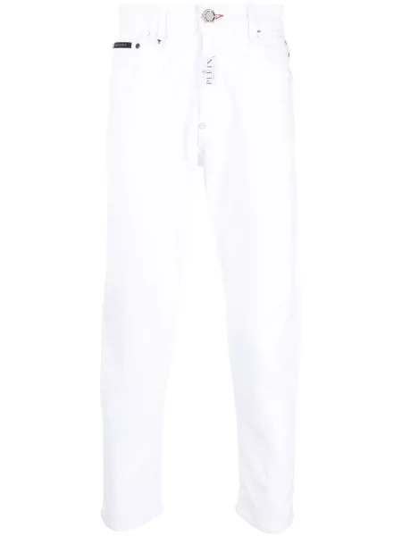 Střední růst straight fit džíny Philipp Plein bílé