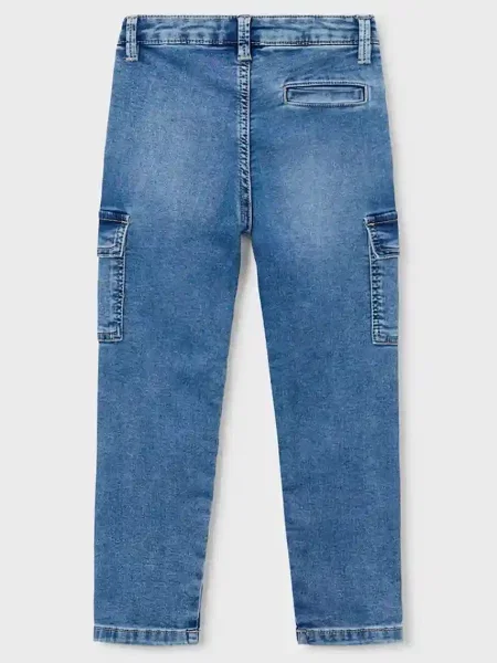 Mayoral Detské rifle soft denim cargo modrá